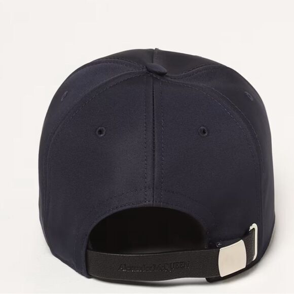 Alexander McQueen Mens Signature Baseball Cap Large Navy & Blue - NWT $410 - Picture 4 of 7